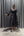 Yakası İşlemeli Önü Düğmeli Balon Kol Desenli Midi Boy Elbise Lila