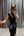 Geniş Yaka Eteği Fırfırlı Midi Boy Elbise Siyah