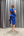 Geniş Yaka Eteği Fırfırlı Midi Boy Elbise Sax
