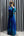 V Yaka Önü Düğme Detaylı Baskılı Şifon Büyük Beden Elbise Sax
