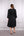 Yakası Ve Kolları Transparan İnci İşlemeli Midi Boy Elbise Siyah