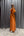 V Yaka Eteği Fırfırlı Şifon Elbise Oranje