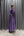 V Yaka Eteği Fırfırlı Şifon Elbise Lila