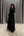 Tüy Detaylı Şifon Elbise Siyah