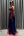 İnce Askılı Beli Transparan Detaylı Desenli Elbise Fuşya