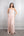 Straplez Drape Detaylı Yırtmaçlı Şifon Abiye