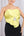 Straplez Önü Çiçek Detaylı Yırtmaçlı Midi Boy Elbise Siyah-Sarı