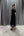 Yakası Transparan Detaylı Boncuk İşlemeli Piliseli Elbise Siyah
