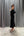 Prenses Yaka Omuzu Çiçek Detaylı Eteği Tüylü Midi Boy Elbise Siyah