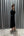Yakası İşlemeli Önü Düğmeli Kolları Şifon Detaylı Elbise Siyah