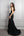 Straplez Drape Detaylı Yırtmaçlı Büyük Beden Abiye
