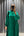 Hakim Yaka Taş İşlemeli Kadife Elbise Yeşil