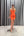 Zincir Askılı Beli Dekolte Detaylı Kısa Elbise Oranje